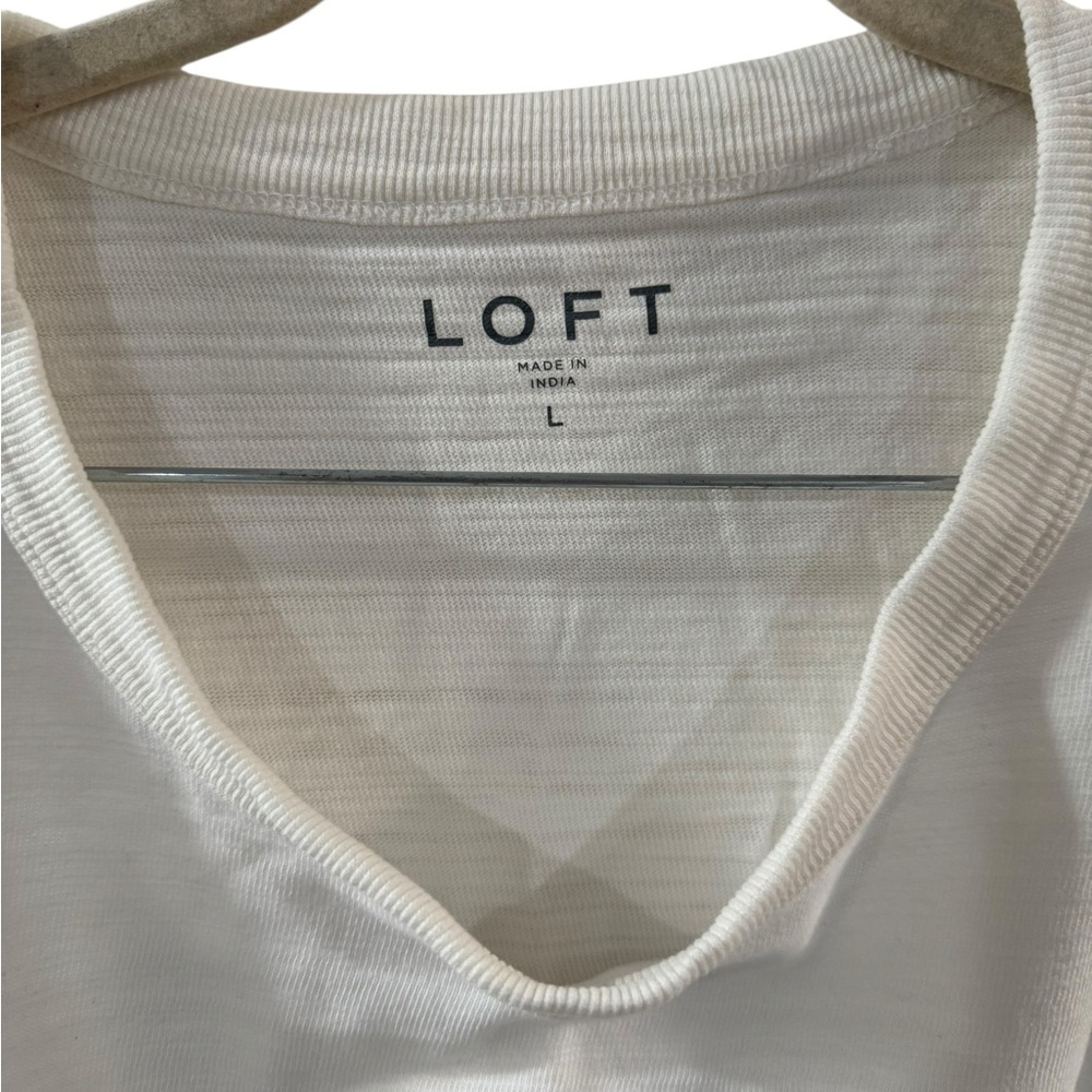 LOFT Women's White Tank Top - Picture 3 of 5